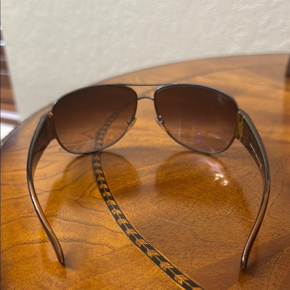 Prada Brown Aviator Glasses with Gradient Lenses - Picture 3 of 5